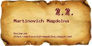 Martinovich Magdolna névjegykártya