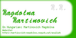 magdolna martinovich business card